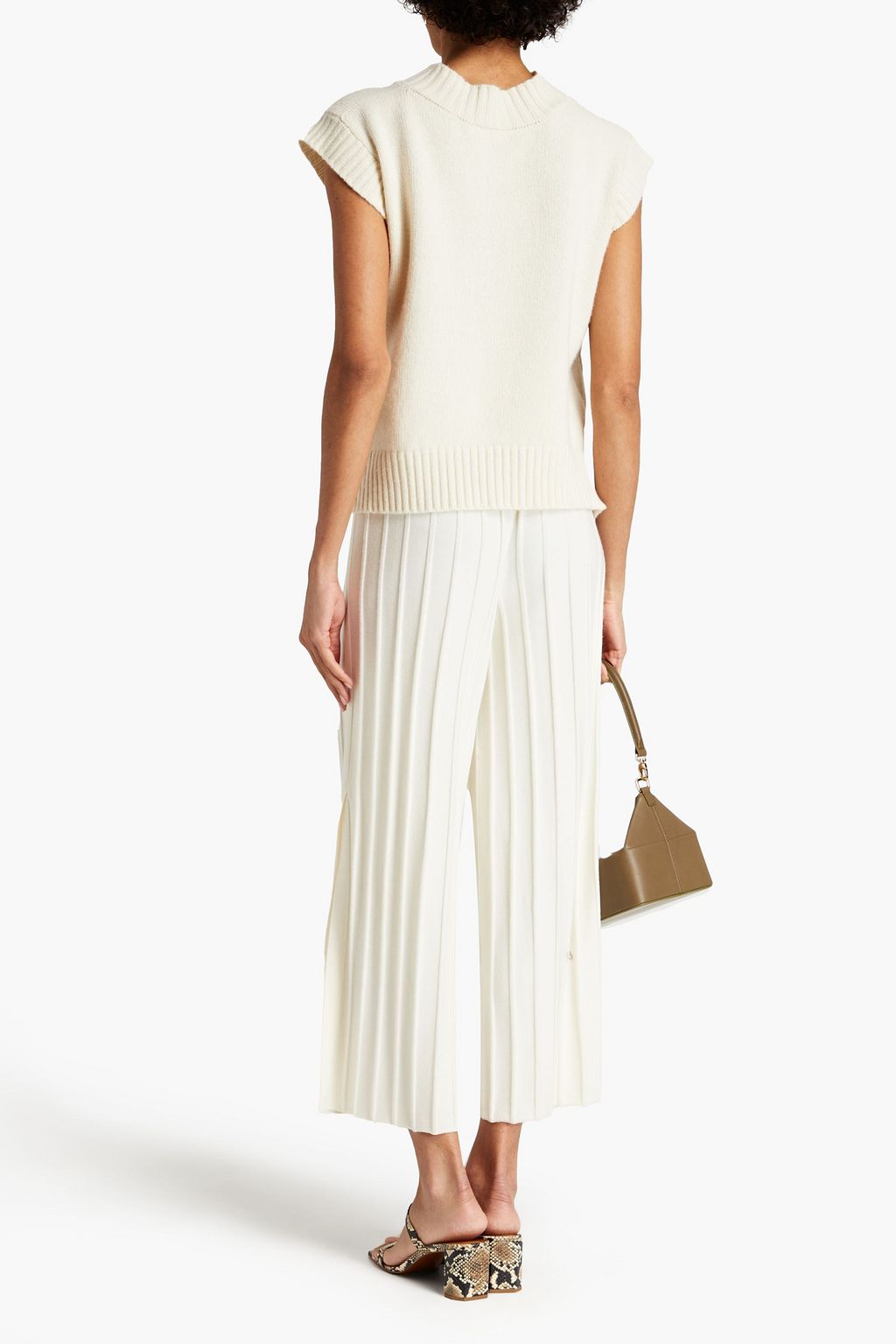 THEORY Ribbed merino wool-blend wide-leg pants