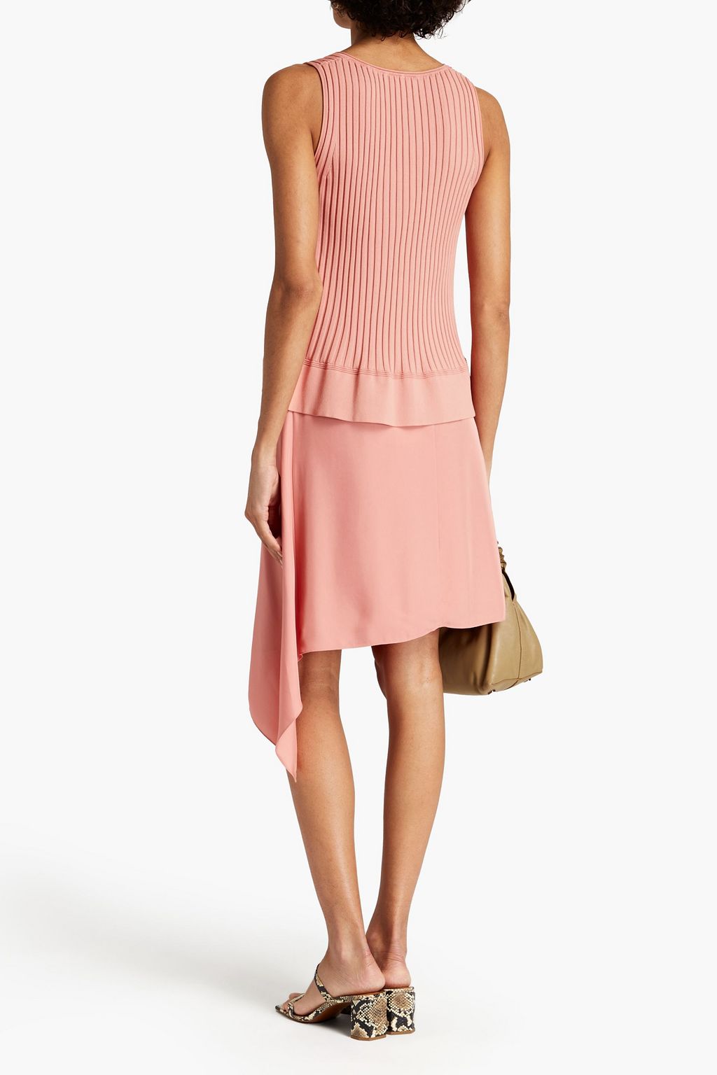 THEORY Flared ribbed-knit top