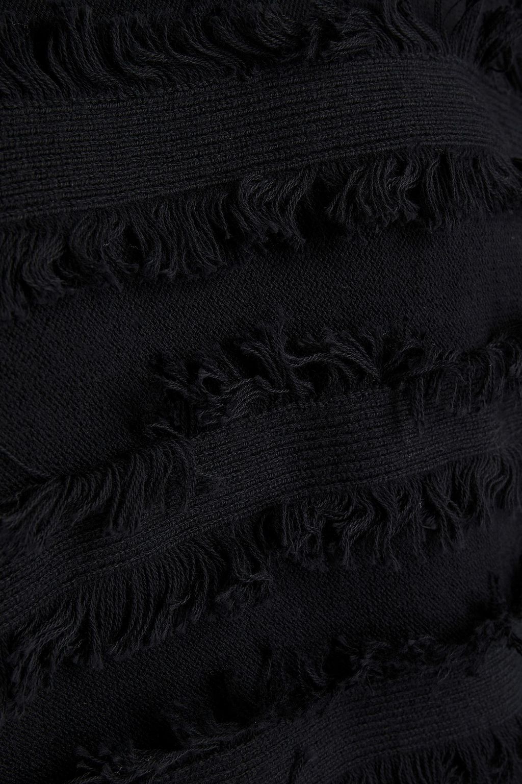 JOIE Frayed cotton and cashmere-blend top