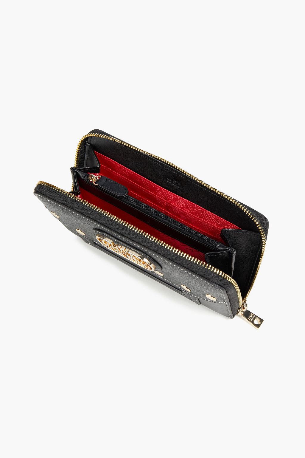 LOVE MOSCHINO Studded faux textured-leather wallet