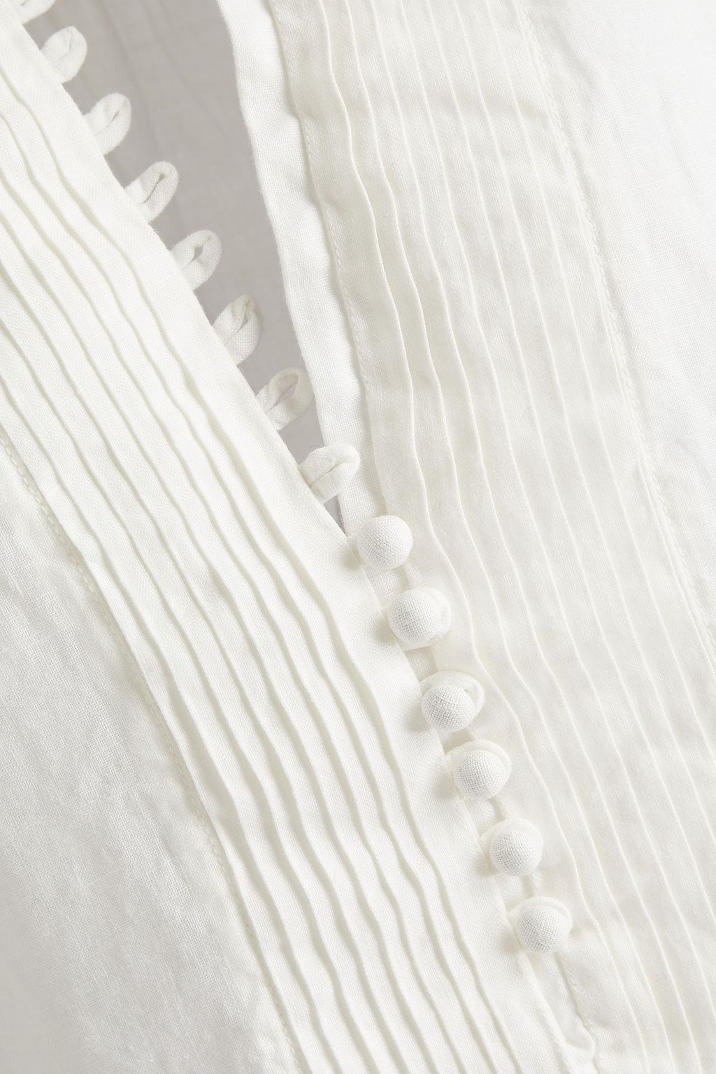 JOIE Pintucked linen top
