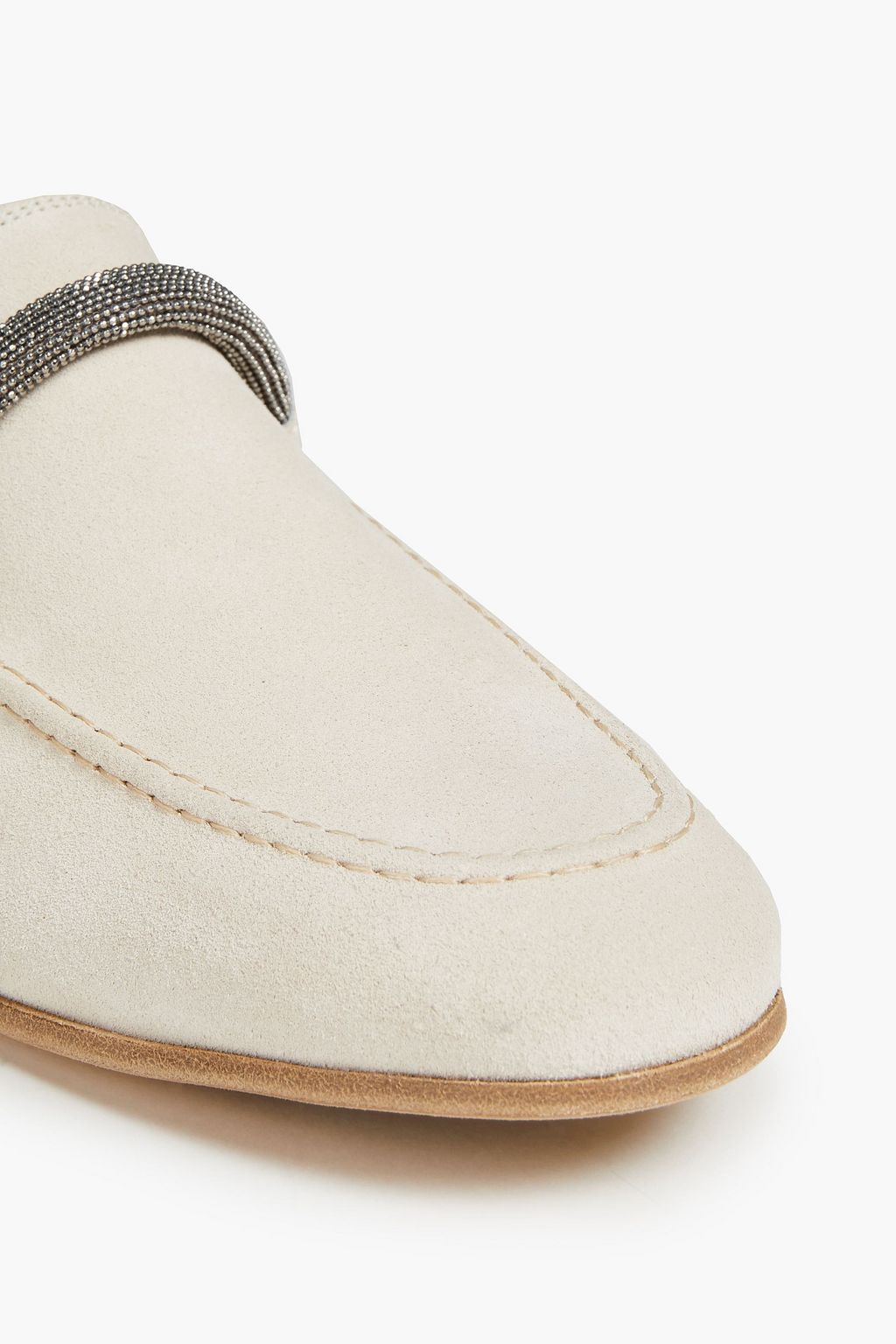 BRUNELLO CUCINELLI Bead-embellished suede loafers