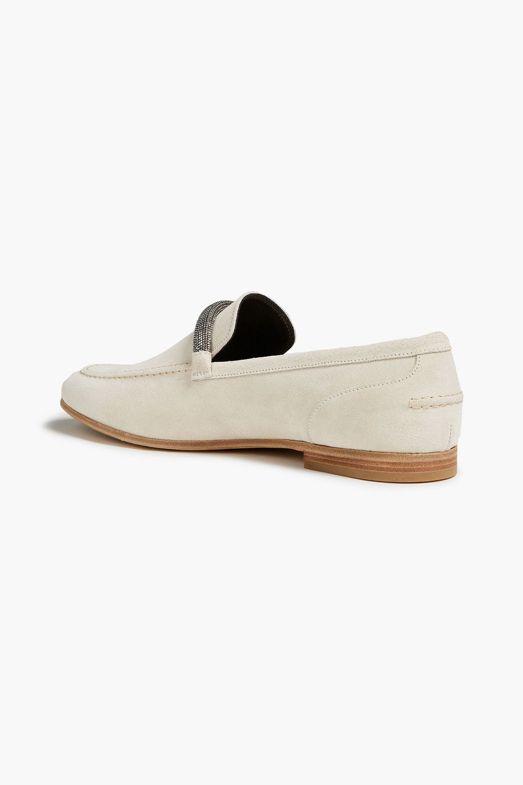 BRUNELLO CUCINELLI Bead-embellished suede loafers