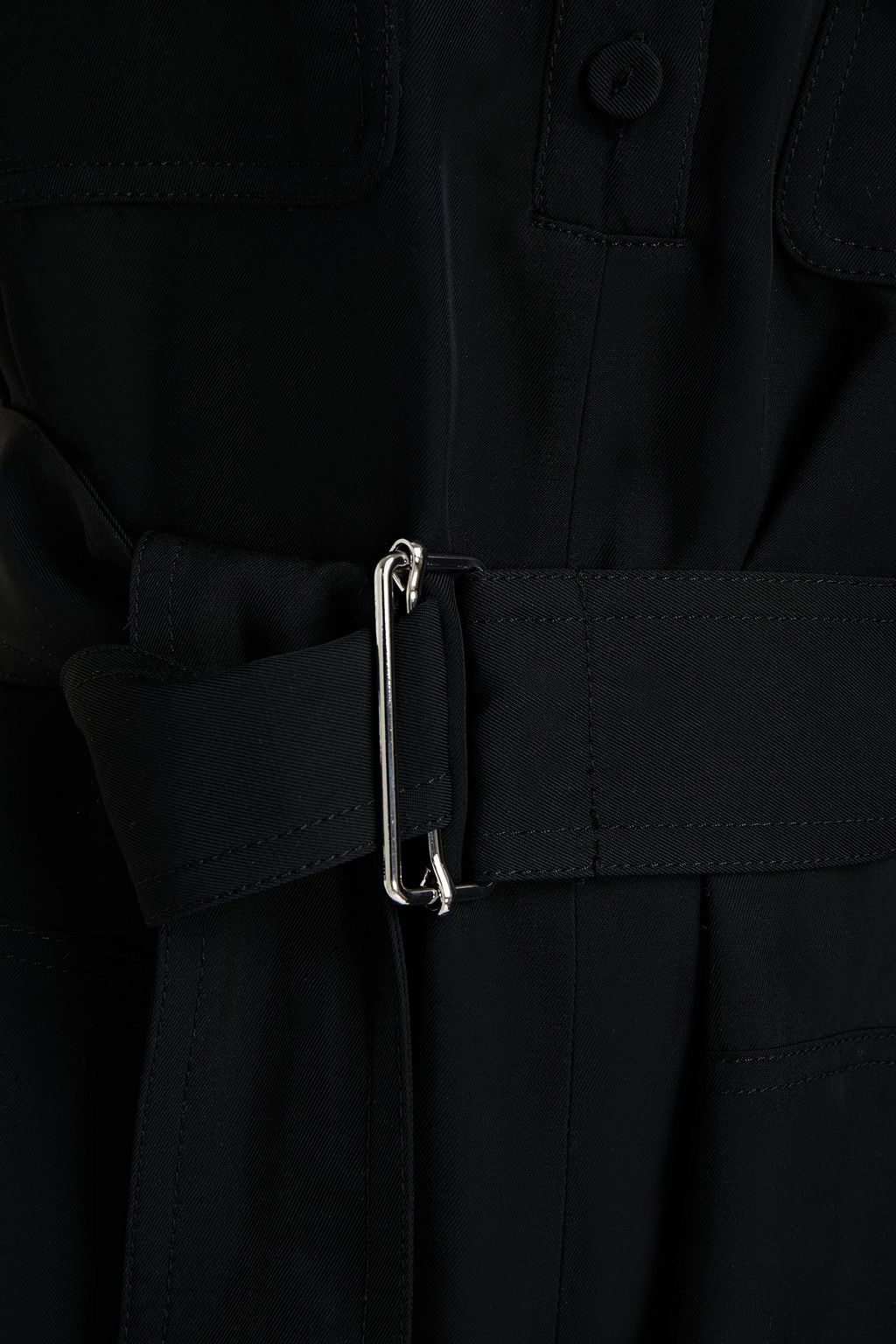 THEORY Cropped belted twill jumpsuit
