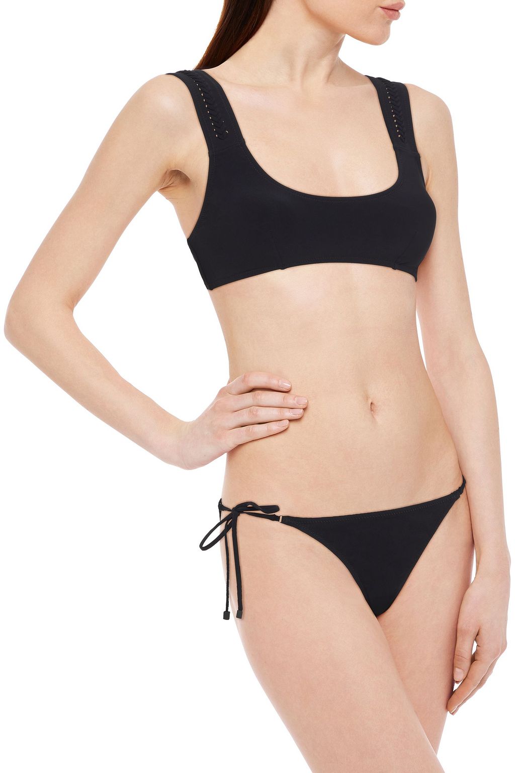 CALVIN KLEIN Braid-trimmed swimsuit