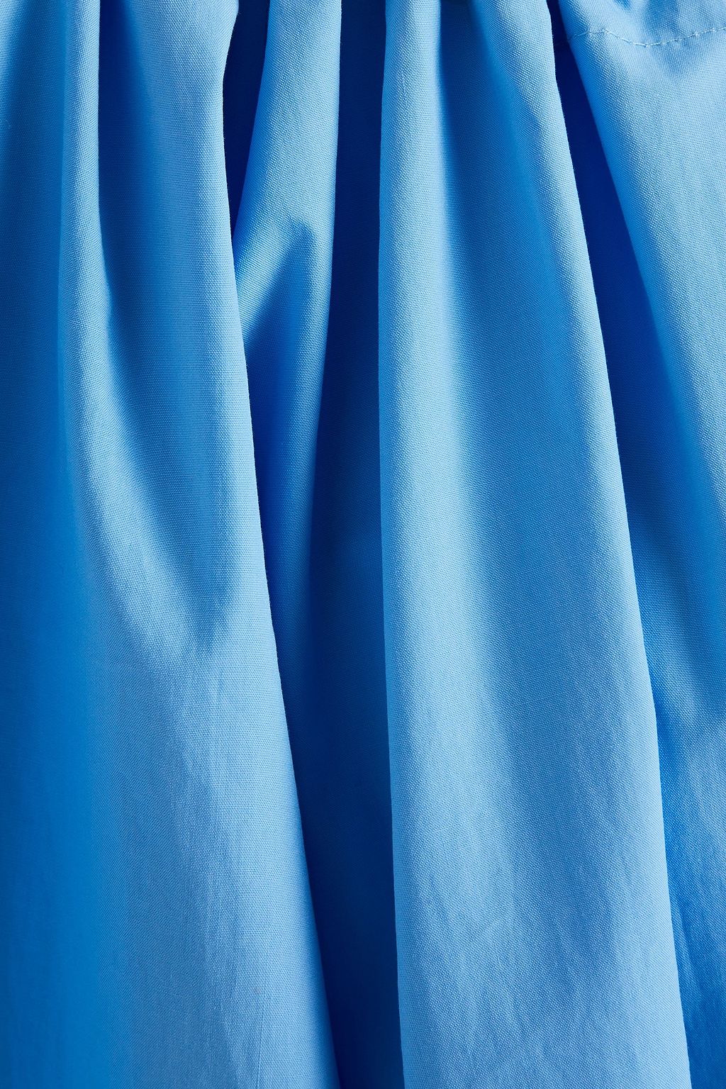 MSGM Gathered cotton-poplin blouse