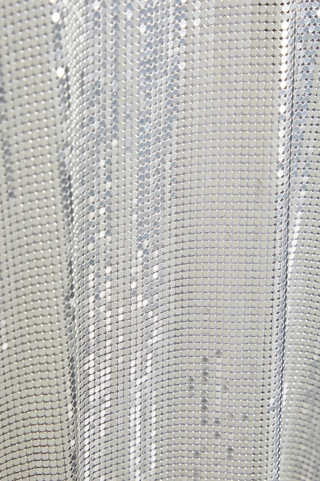 RABANNE Lace-trimmed chainmail dress