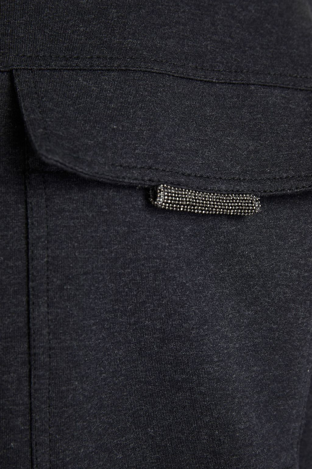 BRUNELLO CUCINELLI Bead-embellished French cotton-blend terry hoodie