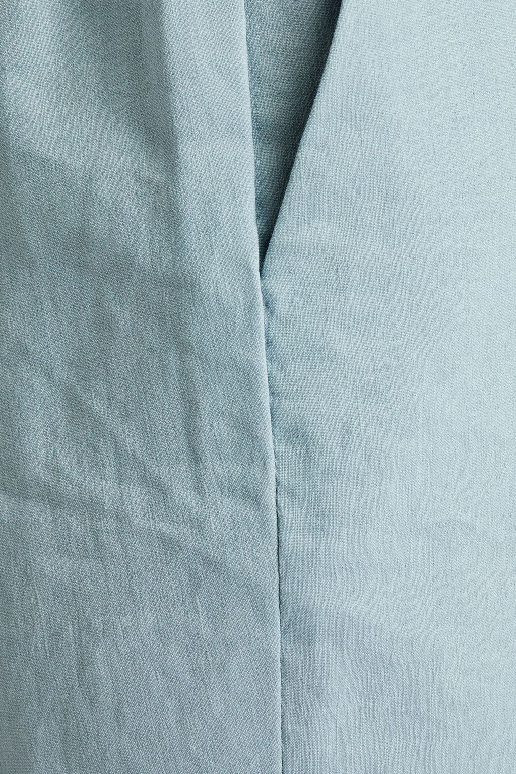 THEORY Cropped linen-blend tapered pants