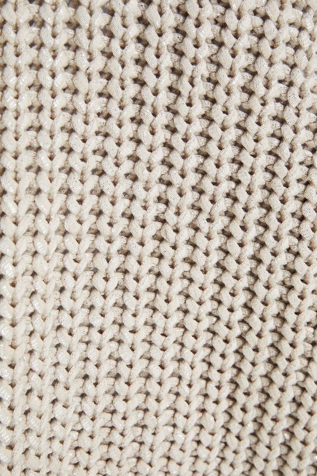 BRUNELLO CUCINELLI Ribbed metallic cotton-blend sweater