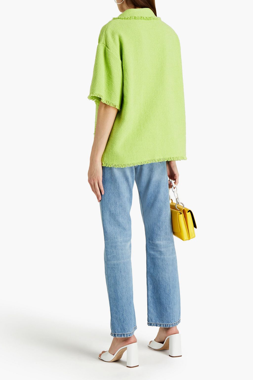 MSGM Cotton-blend tweed shirt