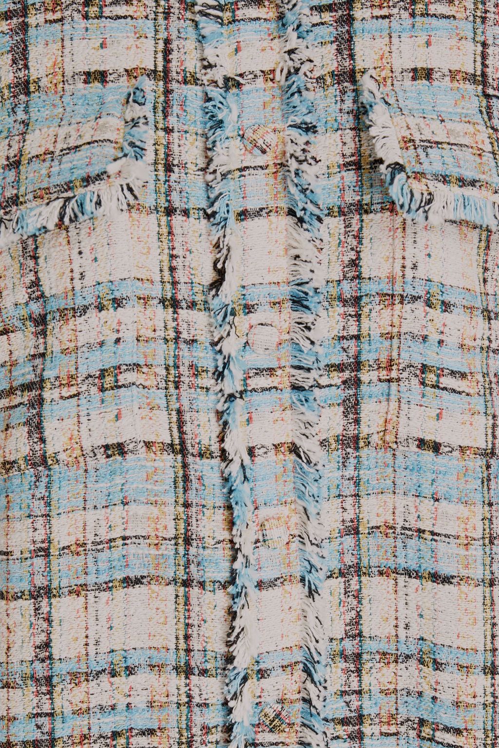 MSGM Checked cotton-blend tweed shirt