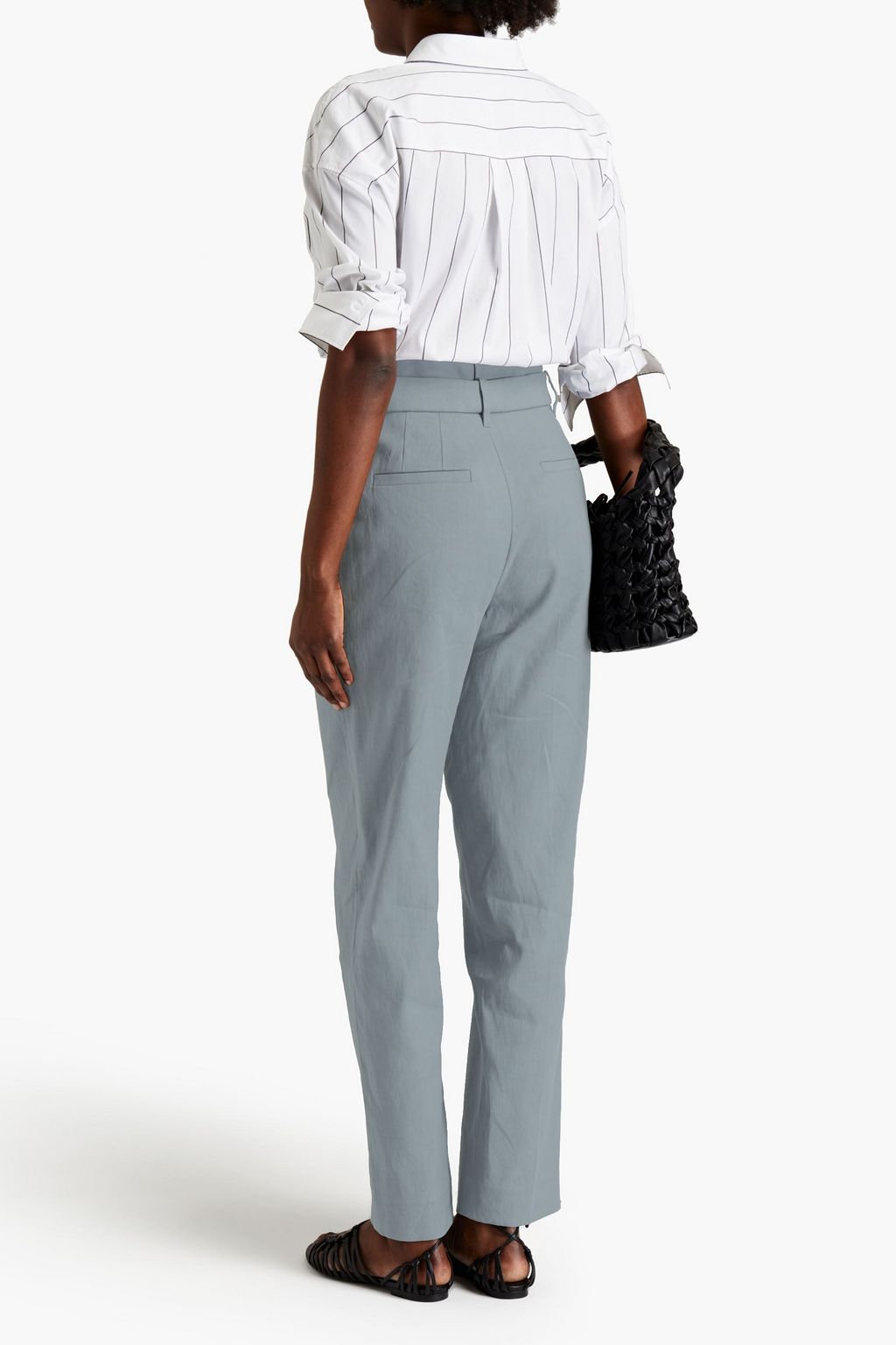 BRUNELLO CUCINELLI Linen-blend twill tapered pants