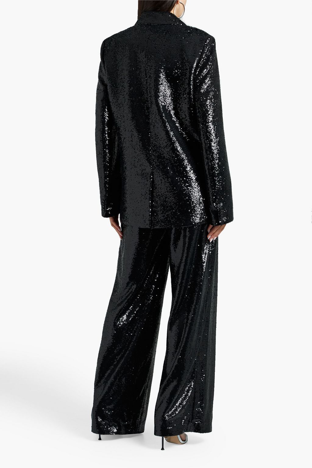 JOSEPH Juliette double-breasted sequined tulle blazer