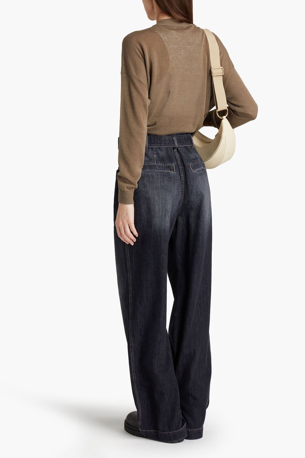 BRUNELLO CUCINELLI Cardigan aus einer Leinenmischung mit Zierperlen