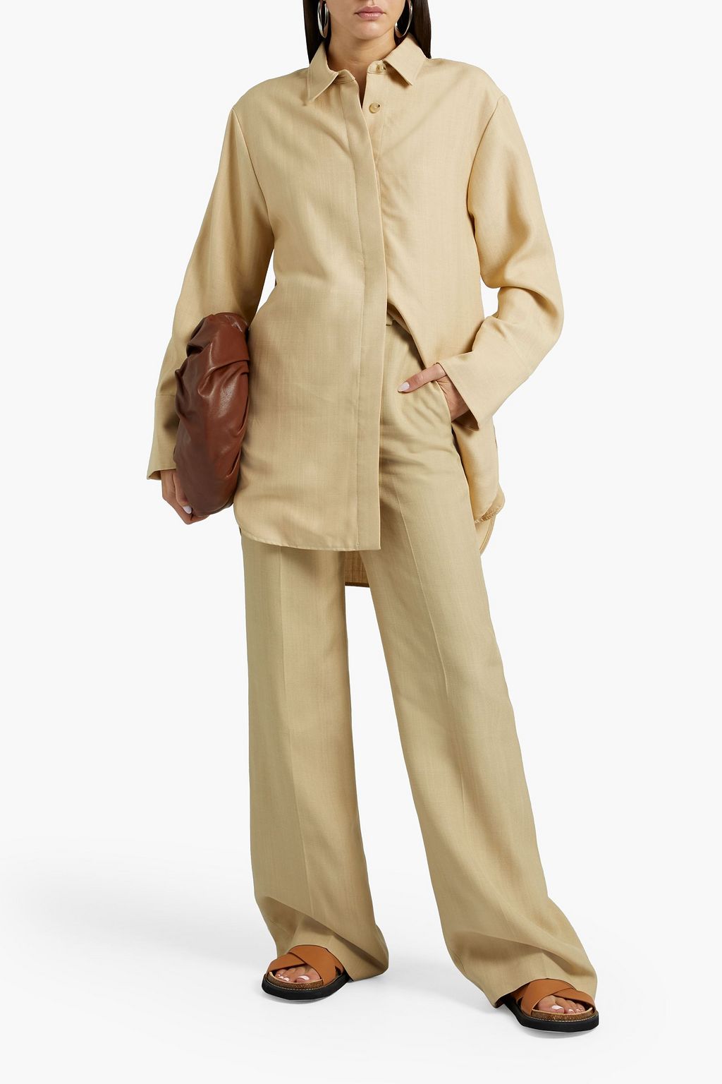 JOSEPH Morissey shantung wide-leg pants