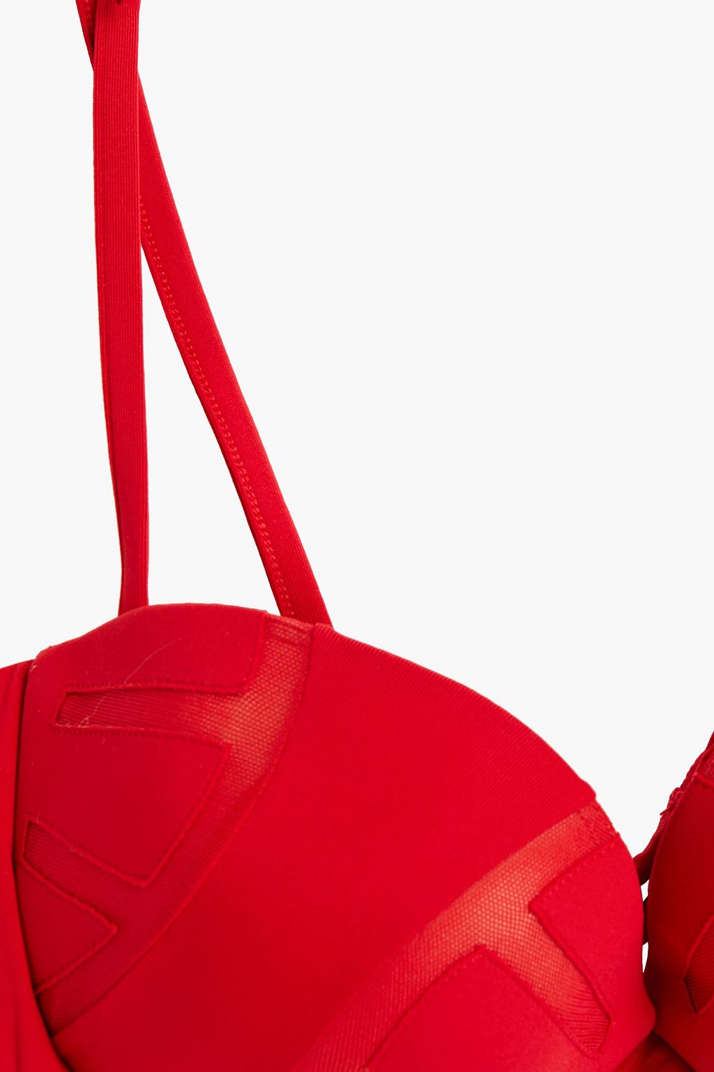 LA PERLA Mesh-trimmed bikini top