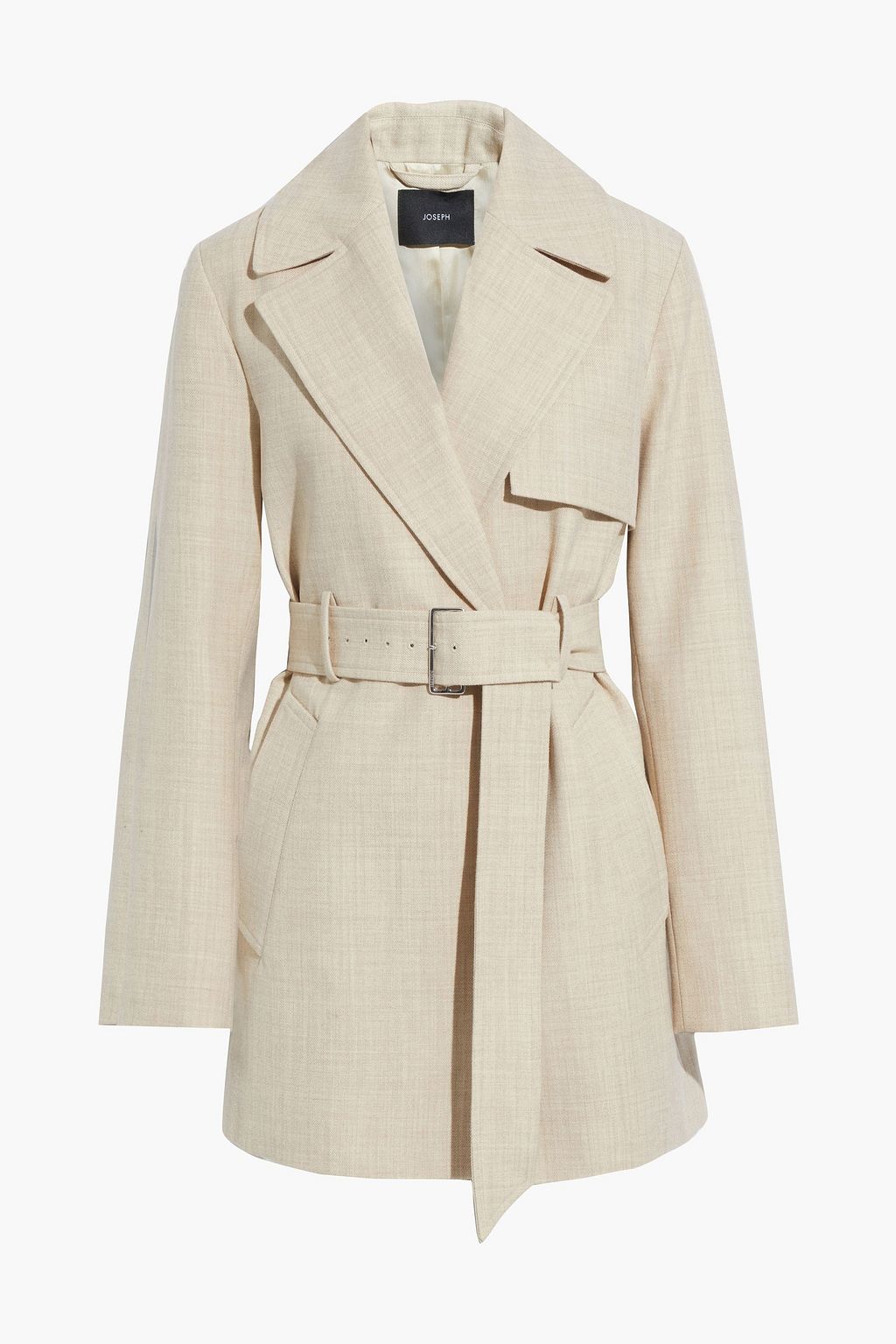 Beige Belted wool-twill trench coat | Sale up to 70% off | THE OUTNET ...