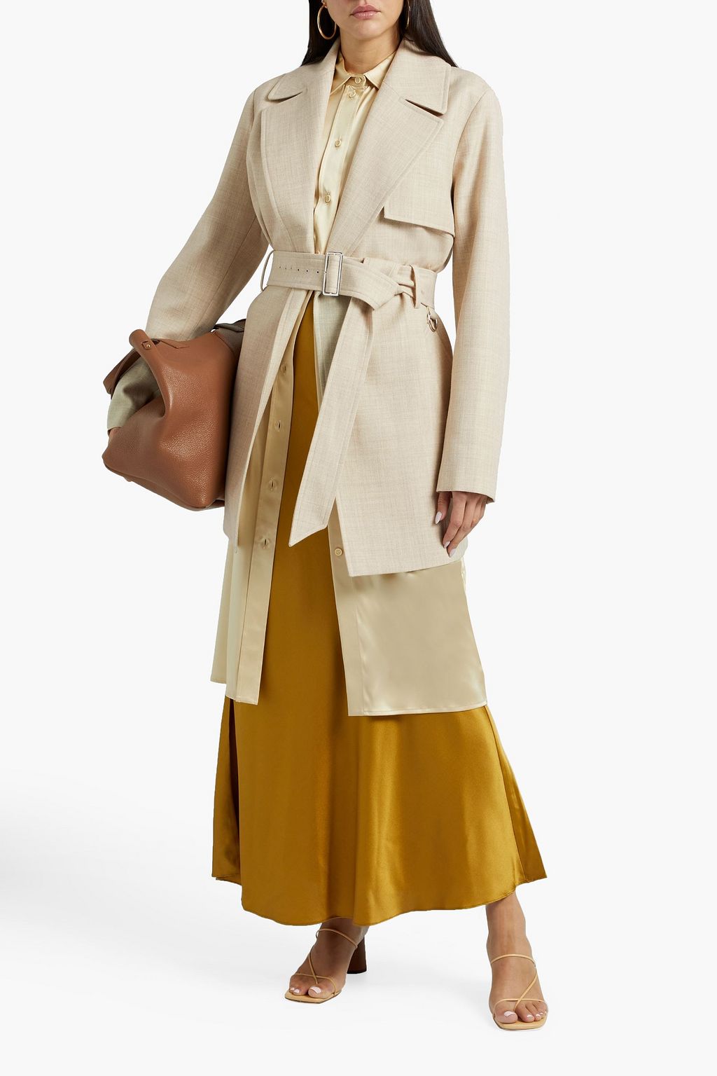JOSEPH Belted wool-twill trench coat