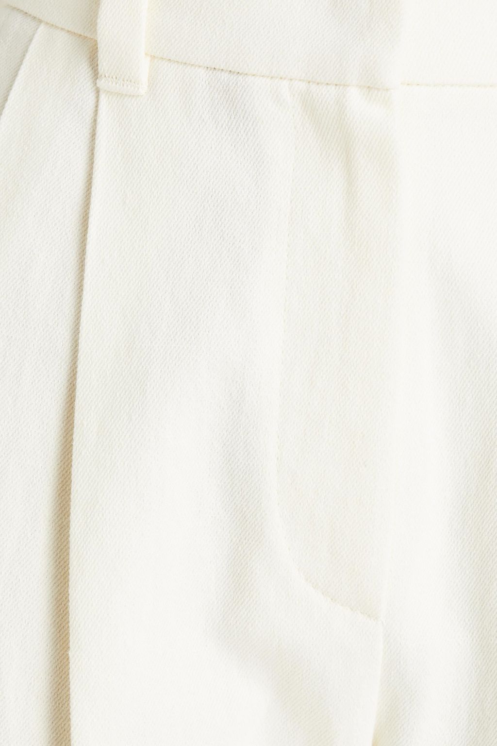 BRUNELLO CUCINELLI Pleated cotton and linen-blend twill tapered pants