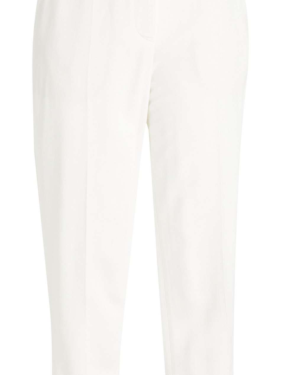belted bead-embellished crepe tapered pants