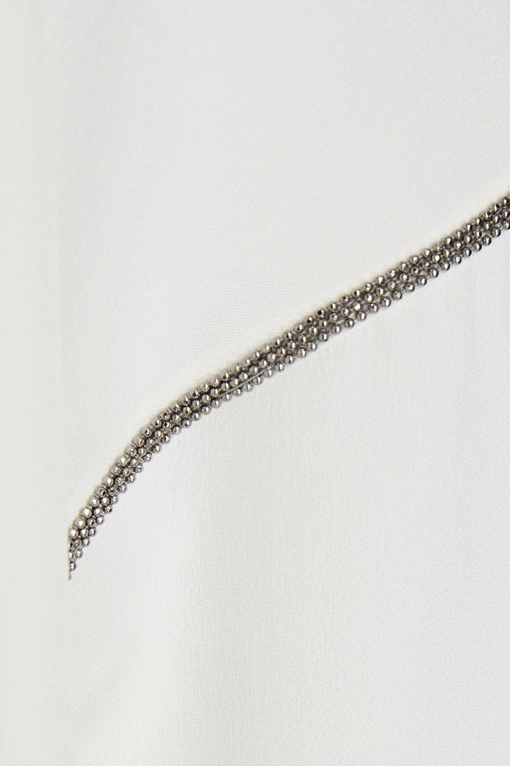 BRUNELLO CUCINELLI Bead-embellished silk crepe de chine blouse