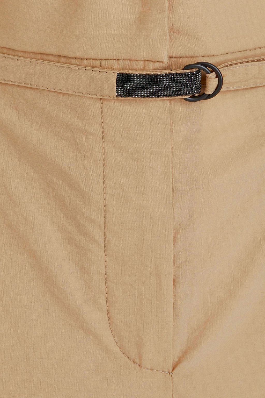 BRUNELLO CUCINELLI Cropped crinkled cotton-blend tapered pants