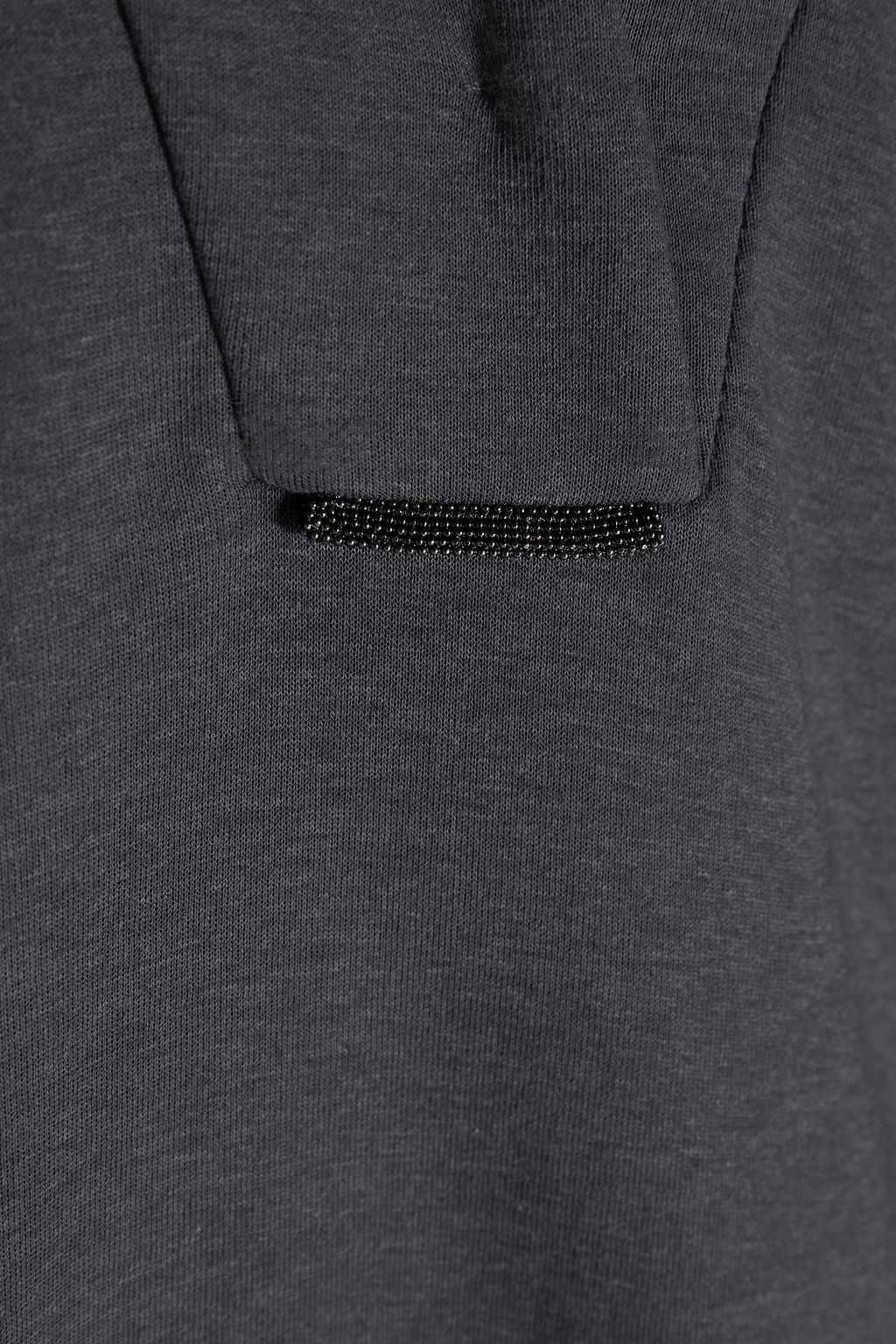 BRUNELLO CUCINELLI Bead-embellished French cotton-blend terry hoodie