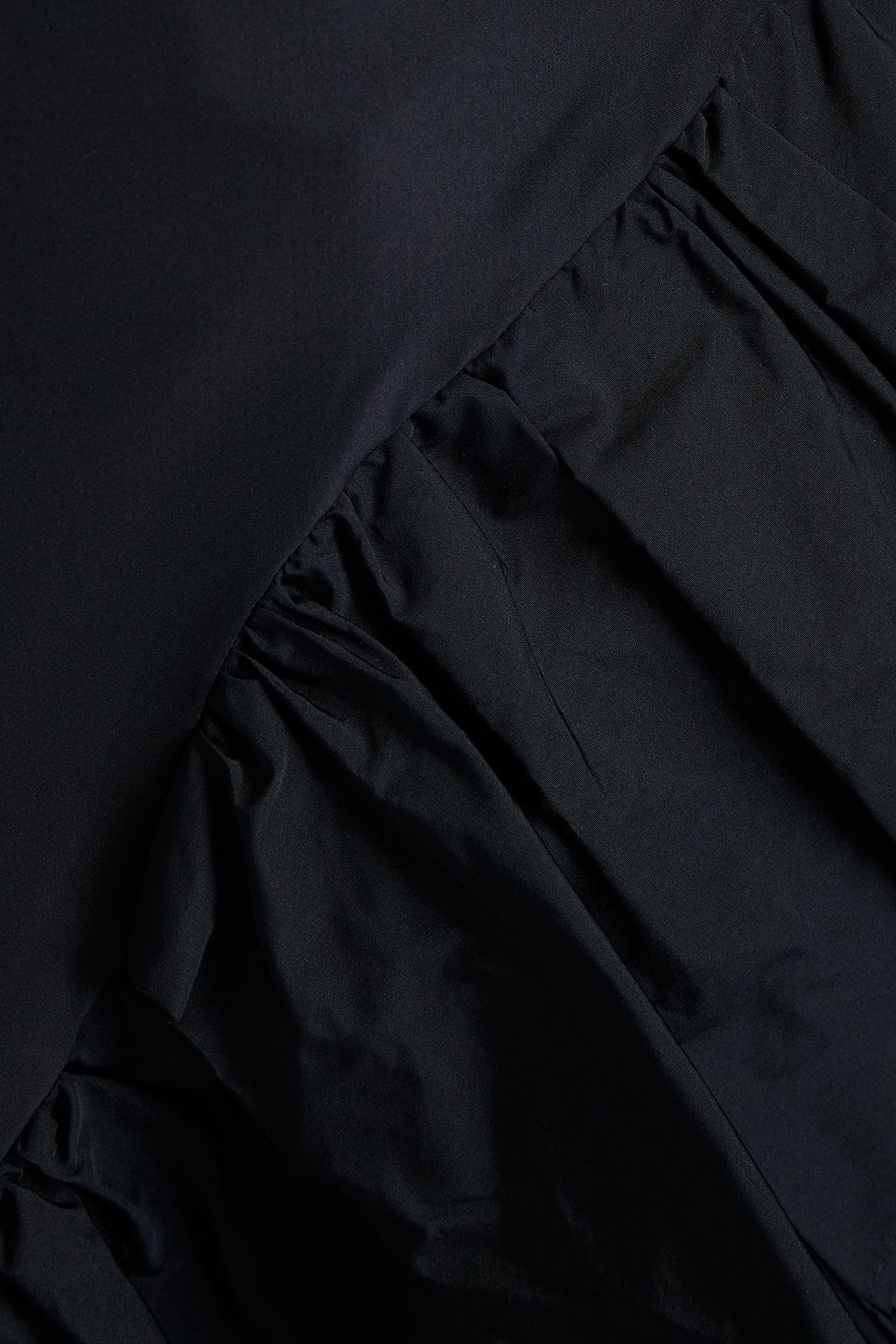 MSGM Wrap-effect ruffled taffeta skirt