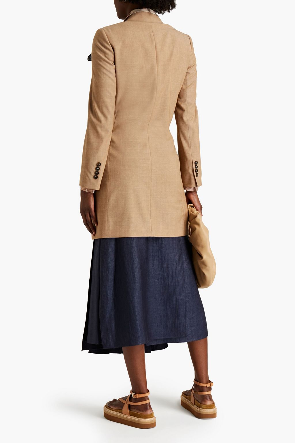 BRUNELLO CUCINELLI Double-breasted wool-blend blazer