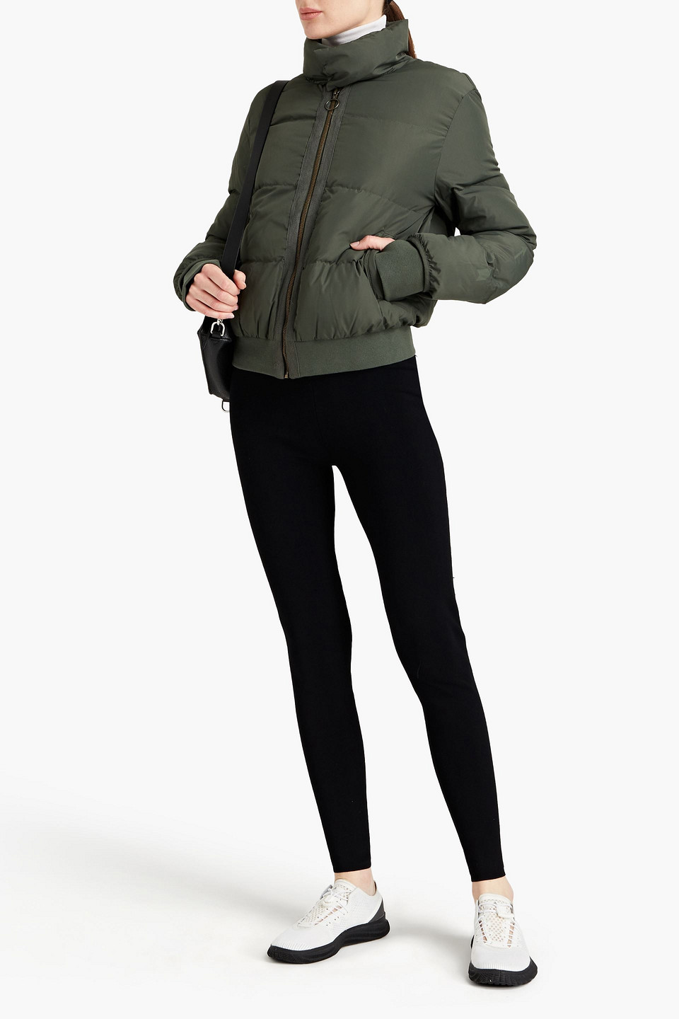 The Upside Nareli High-neck Padded Jacket In Dark Green