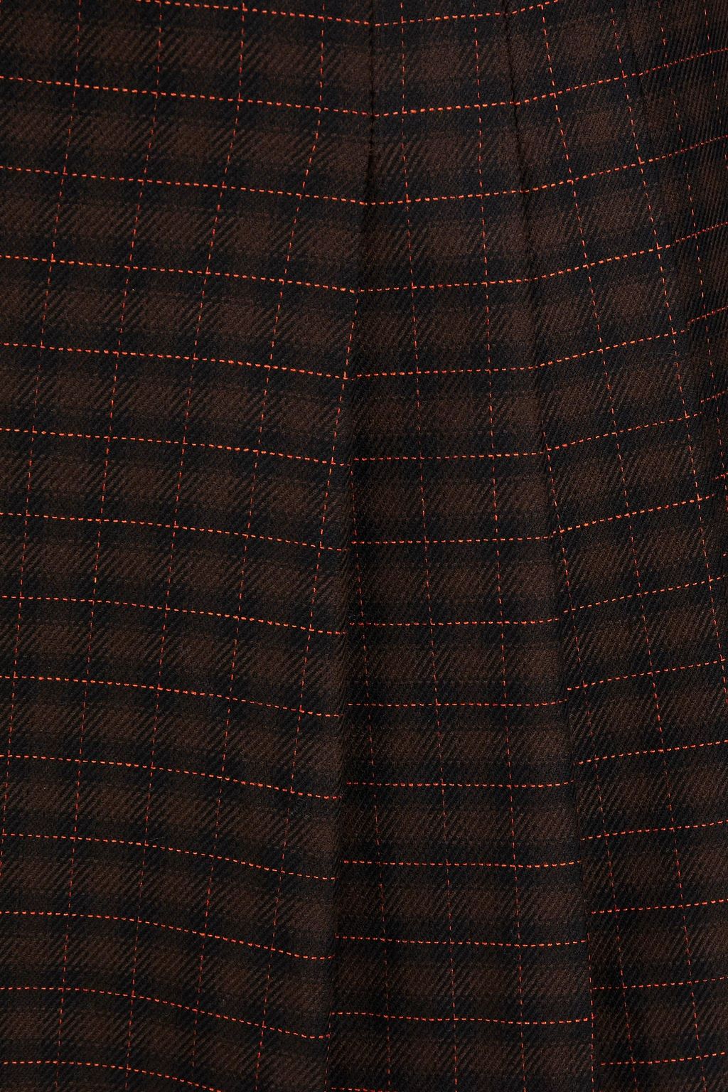 ALICE + OLIVIA Pleated checked jacquard mini skirt