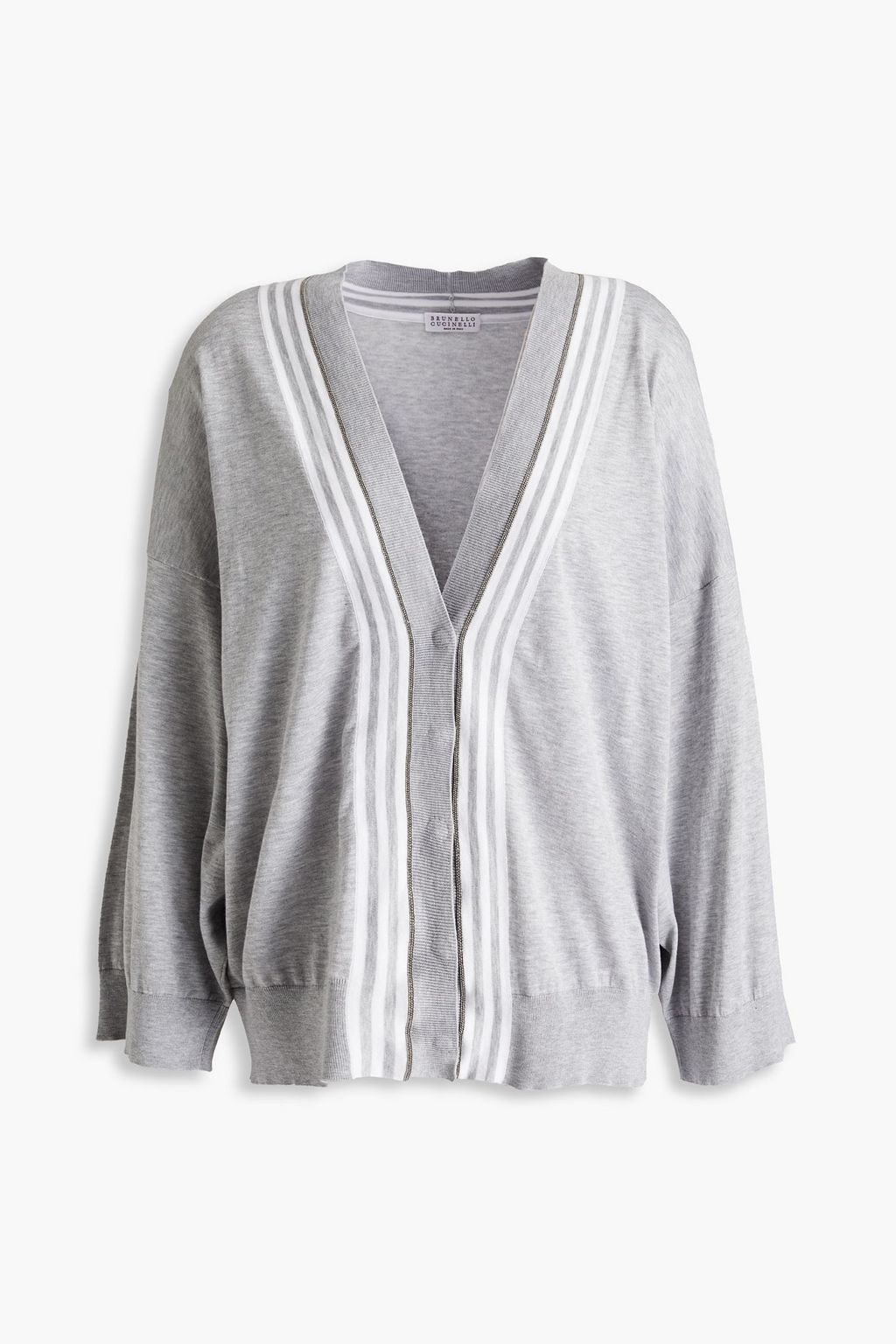 Light gray Bead-embellished striped 