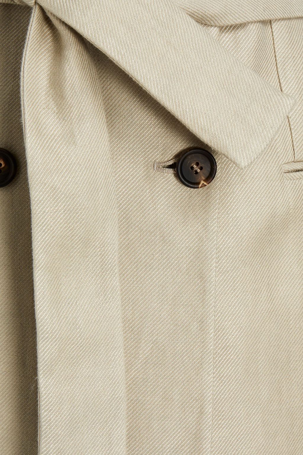 BRUNELLO CUCINELLI Double-breasted linen-twill vest