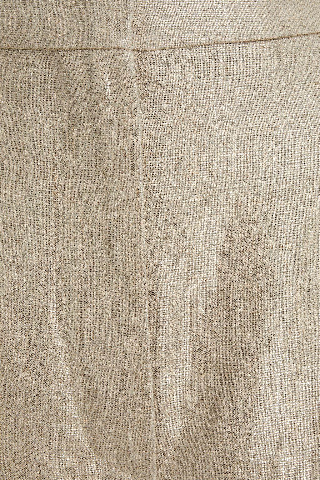 BRUNELLO CUCINELLI Metallic linen wide-leg pants