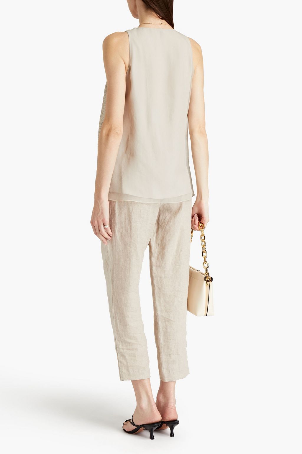 BRUNELLO CUCINELLI Embellished silk-organza top