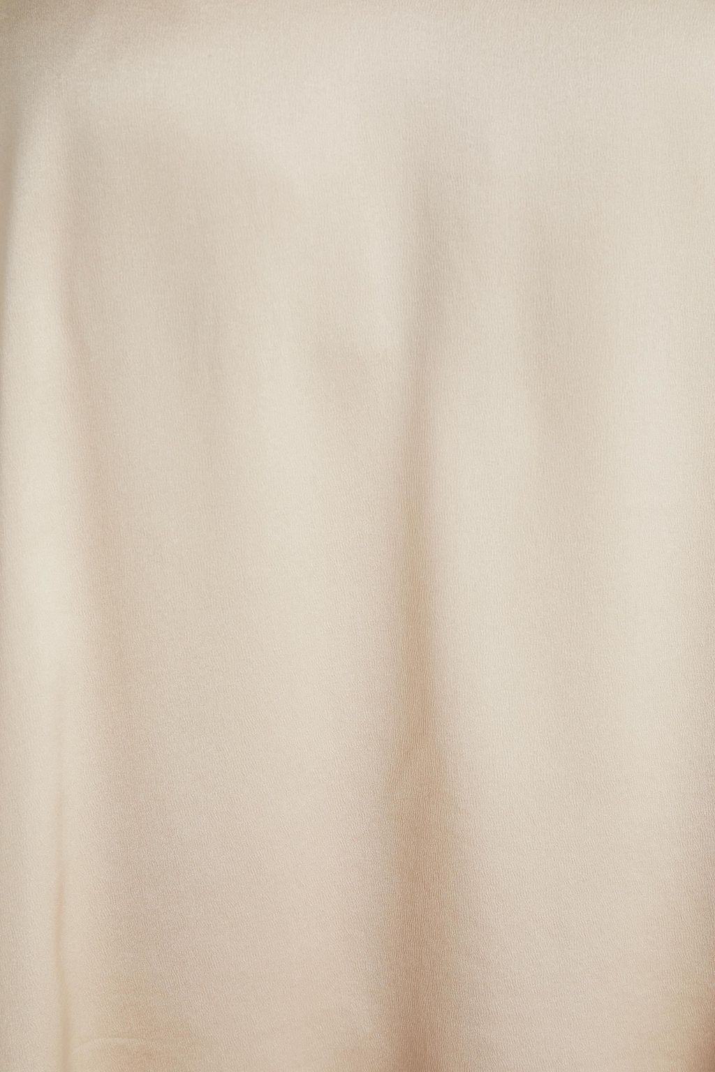 BRUNELLO CUCINELLI Bead-embellished stretch-silk satin top