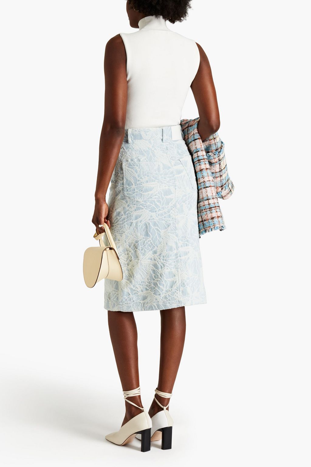 MSGM Jacquard pencil skirt