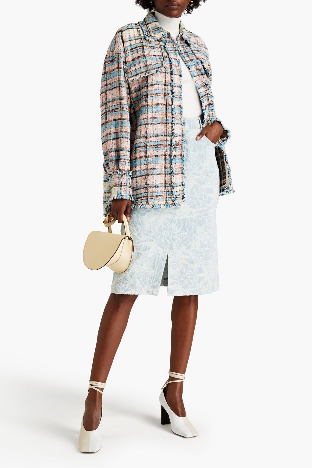MSGM Jacquard pencil skirt