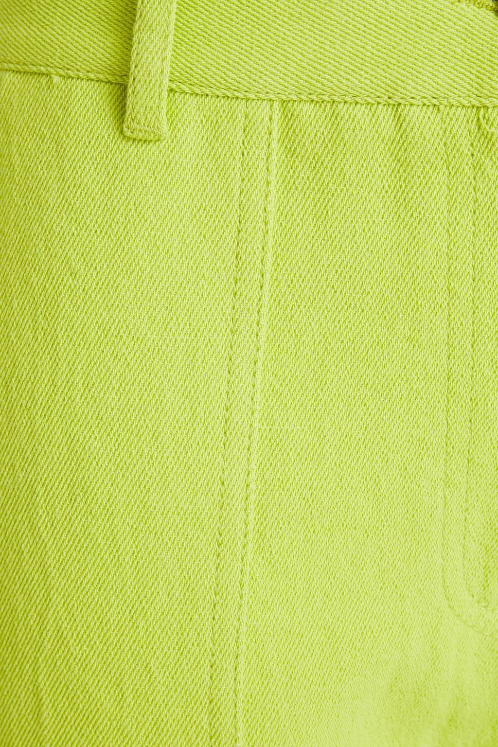 MSGM Cotton and linen-blend drill straight-leg pants