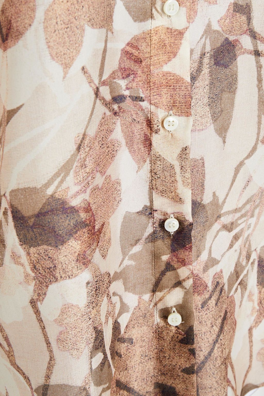 BRUNELLO CUCINELLI Floral-print silk-chiffon shirt