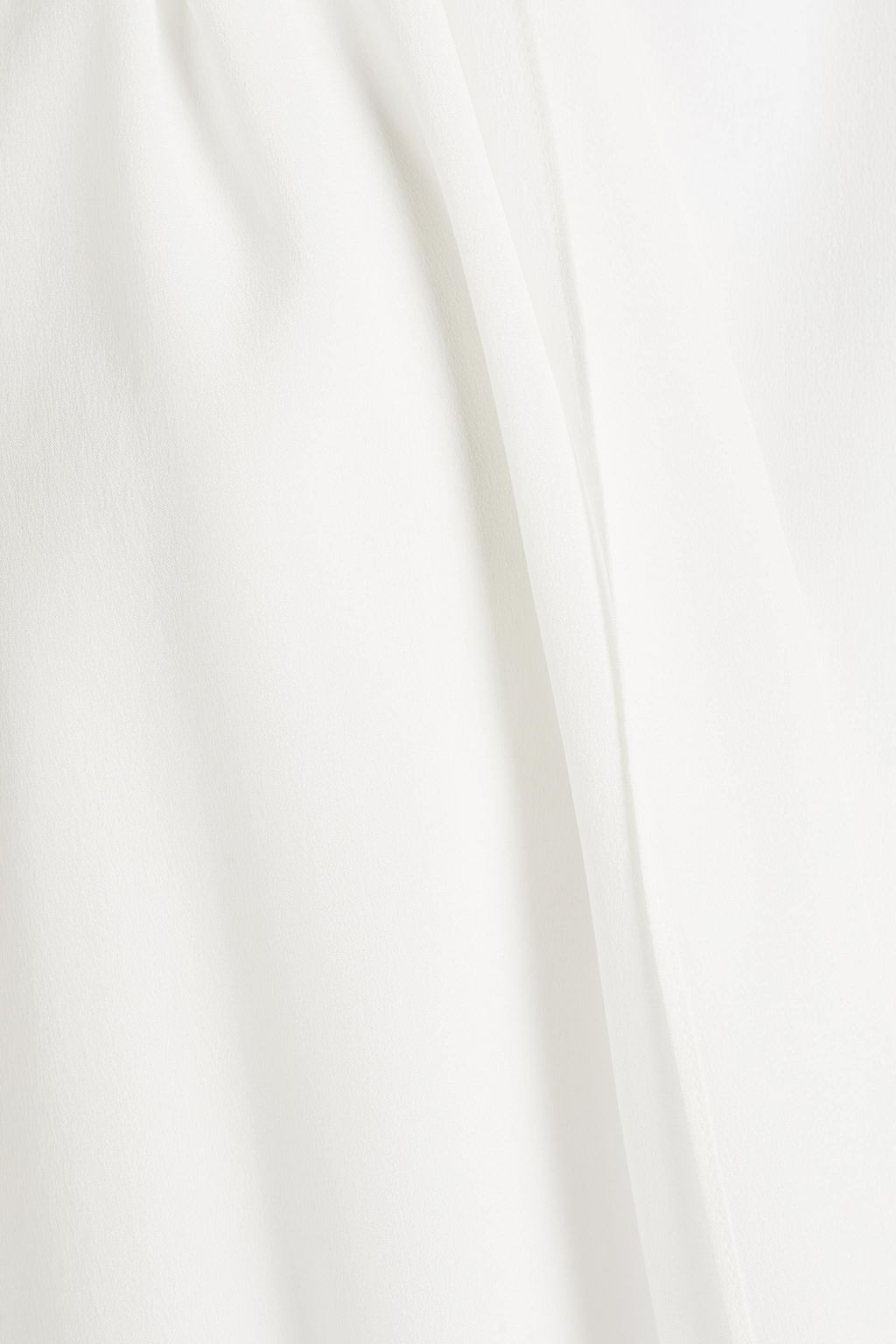 BRUNELLO CUCINELLI Draped bead-embellished silk crepe de chine top