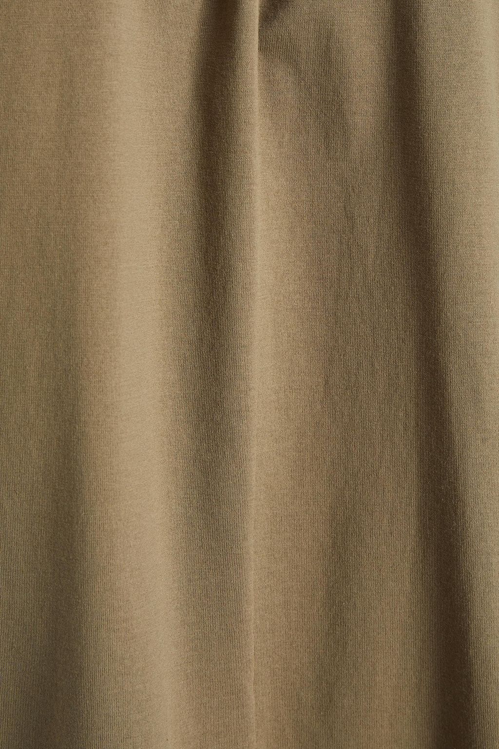 BRUNELLO CUCINELLI Cutout bead-embellished cotton-jersey top