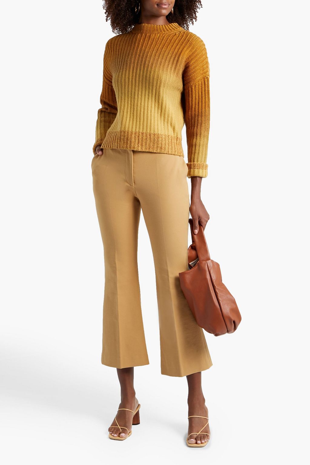 JOSEPH Teller stretch-cotton kick-flare pants