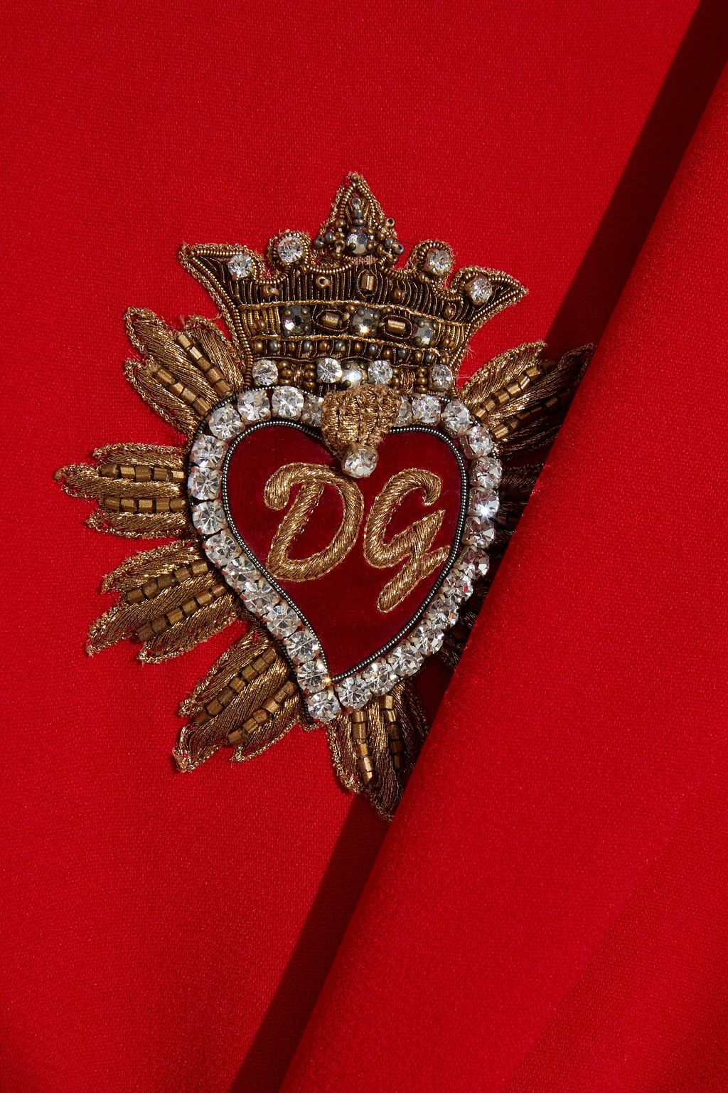 DOLCE&GABBANA فستان من الكريب مع زخرفات مطبّقة