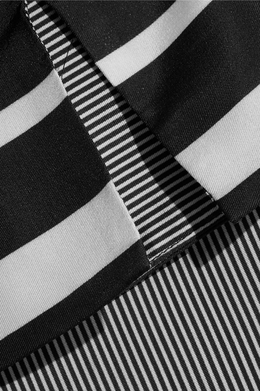 JOSEPH Duras belted striped satin-twill midi shirt dress