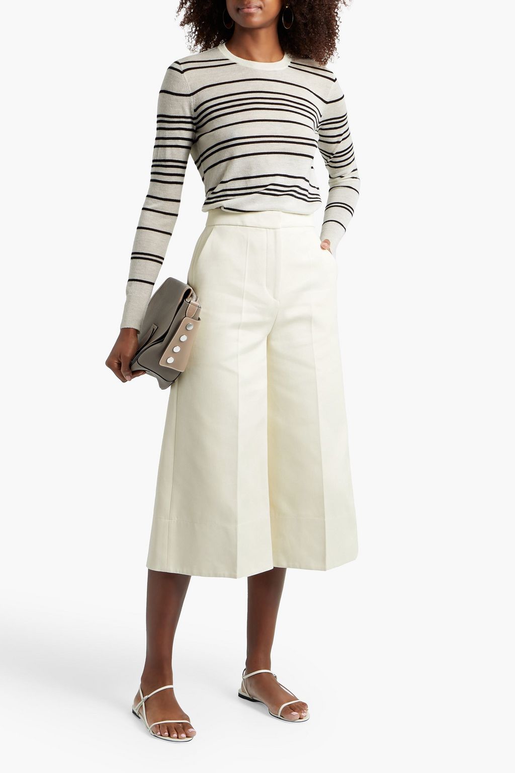 JOSEPH Toy cotton and silk-blend sateen culottes