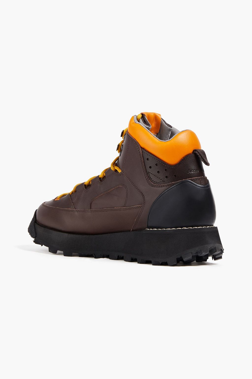 ACNE STUDIOS Logo-appliquéd perforated leather hiking boots