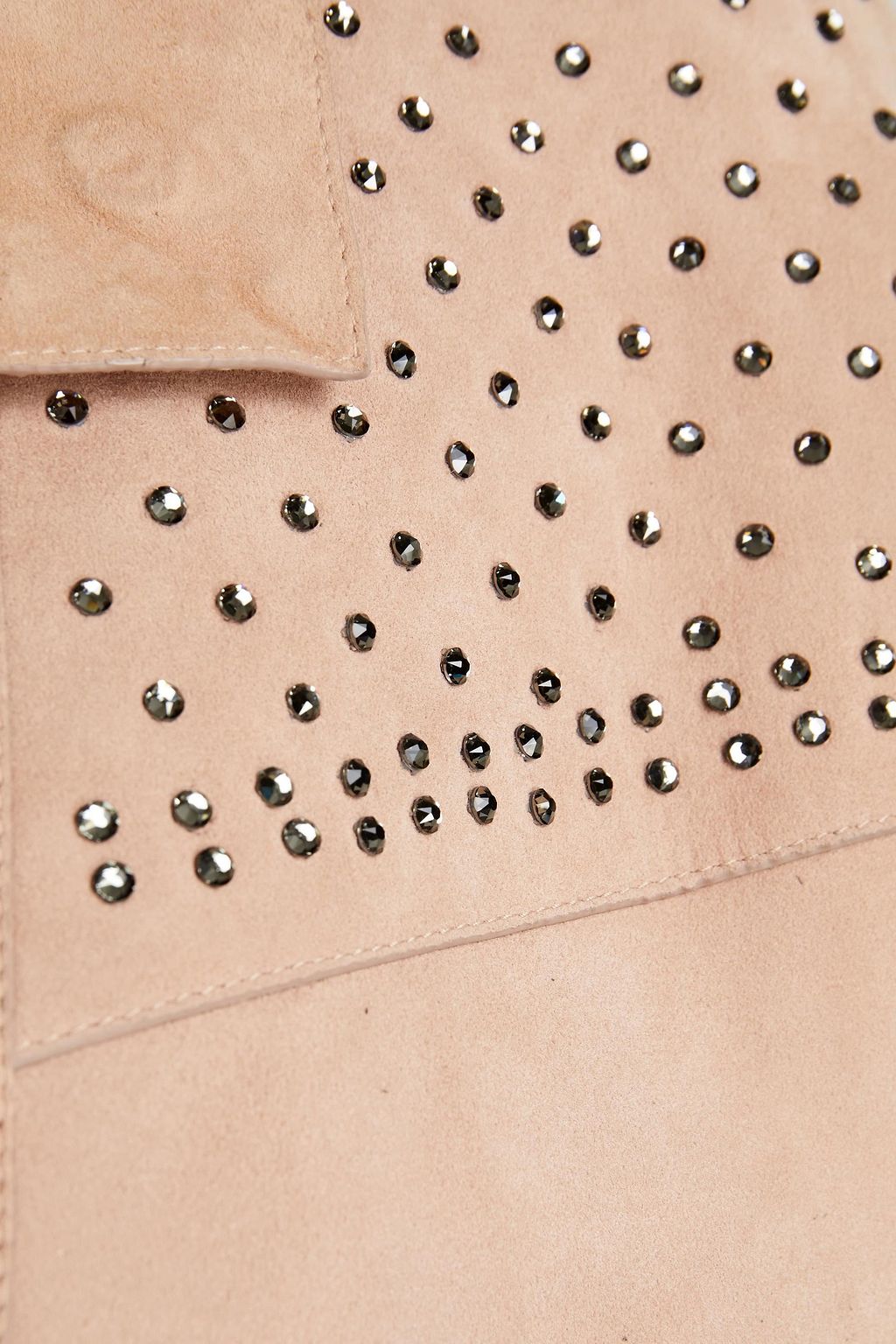 VALENTINO GARAVANI Crystal-embellished suede jacket