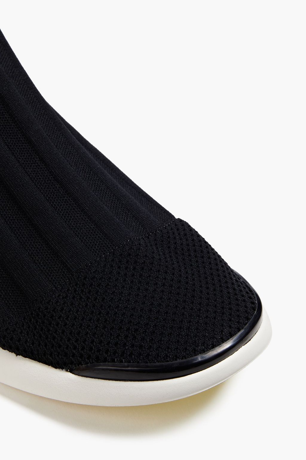 ACNE STUDIOS Ribbed-knit and stretch-mesh high-top sneakers